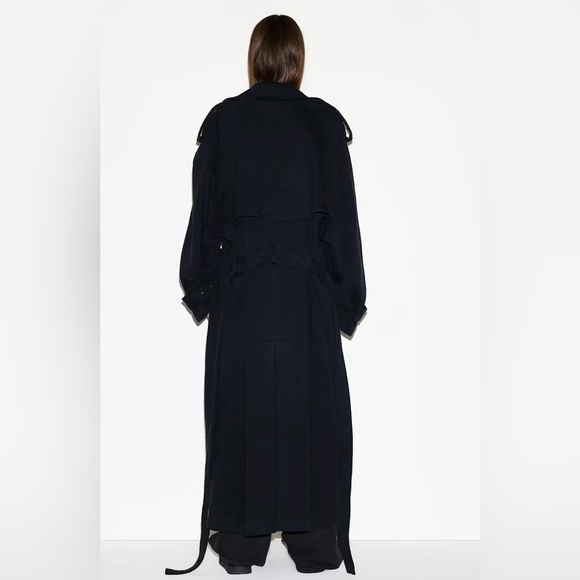 SKIMS NWT Boyfriend Fleece Trench Coat Onyx Size XS Oversized - Picture 3 of 10